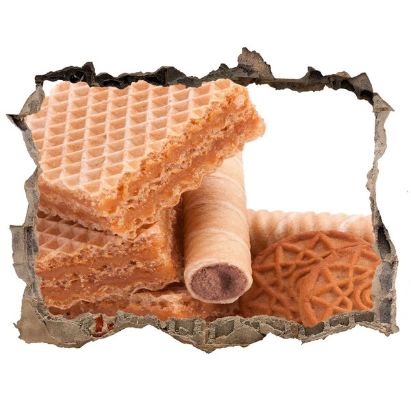 Finto buco nel muro 3D Waffle dolci in un buco