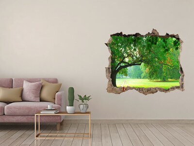 Adesivo buco nel muro Parco verde al sole