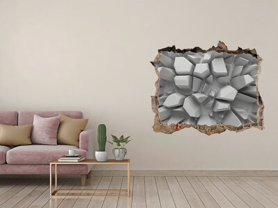 Sticker buco nel muro Muro di cristallo rotto