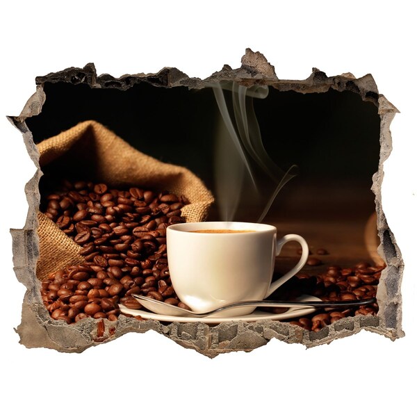 Finto buco nel muro 3D Il caffè nel cuore dei chicchi