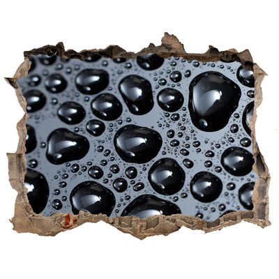 Finto buco nel muro 3D Acqua nera con gocce