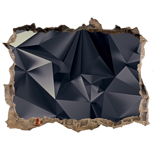 Sticker buco nel muro Profondità geometrica nera