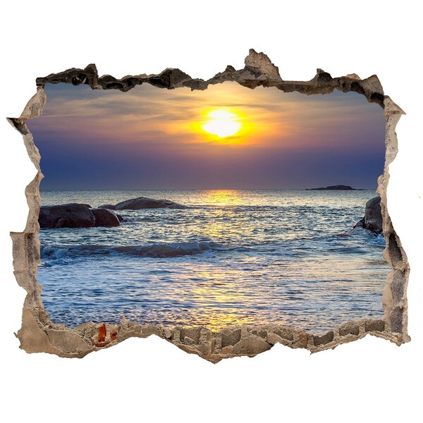 Sticker buco nel muro Tramonto sul mare