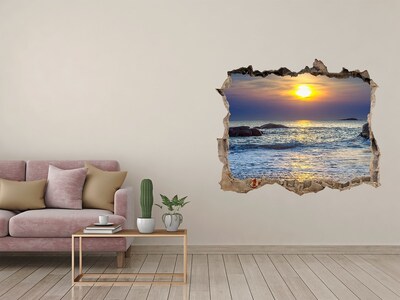 Sticker buco nel muro Tramonto sul mare
