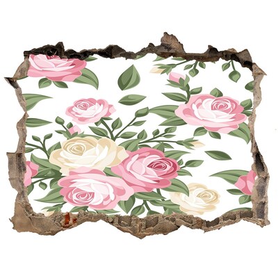 Finto buco nel muro 3D Giardino fiorito 