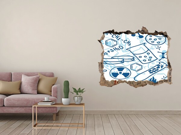 Finto buco nel muro 3D Laboratorio scientifico