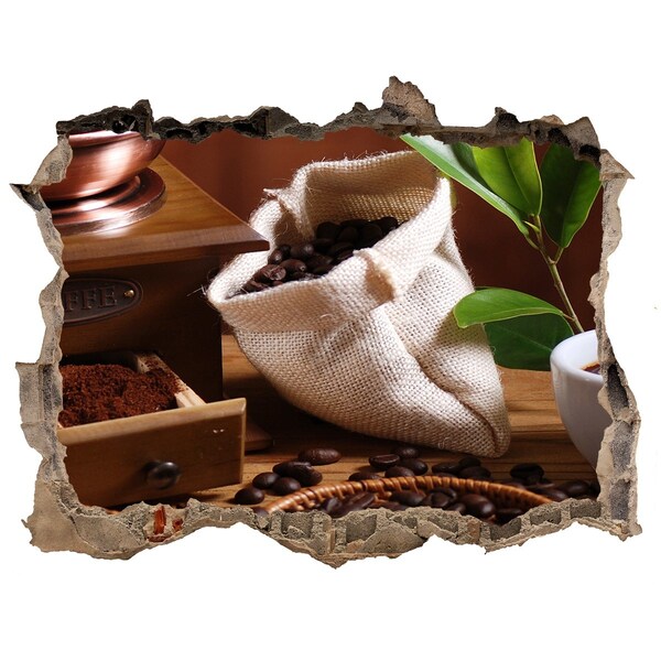 Sticker buco nel muro Caffè nel comfort di casa tua