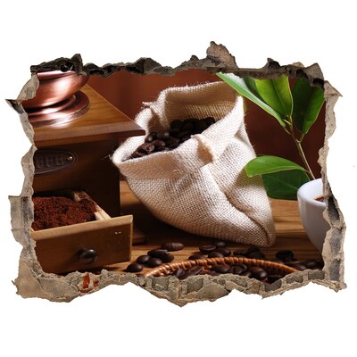 Sticker buco nel muro Caffè nel comfort di casa tua