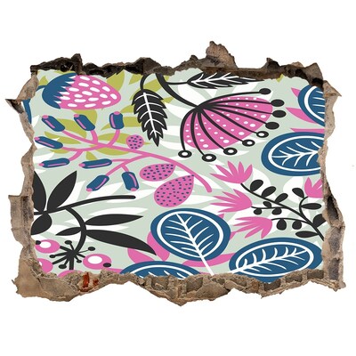 Sticker buco nel muro Giardino tropicale in una buca