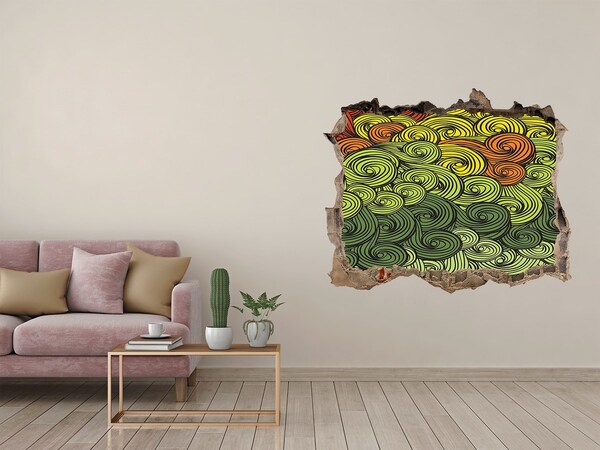 Adesivo buco nel muro Vortici colorati sul muro