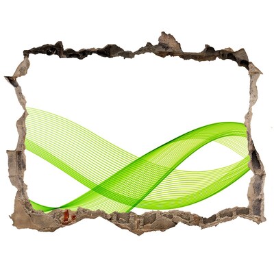 Finto buco nel muro 3D Onda verde nel buco nel muro