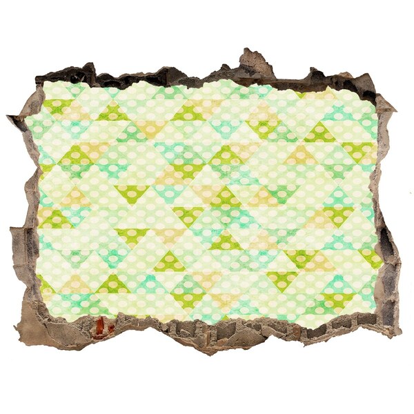 Sticker buco nel muro Motivi colorati in un buco nel muro