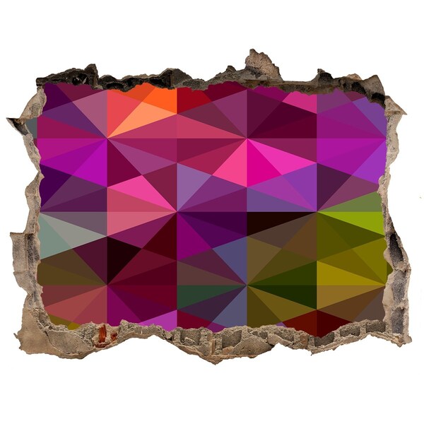 Adesivo buco nel muro Vetrate colorate nel buco nel muro