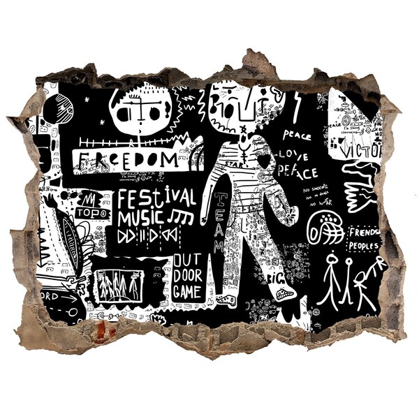 Adesivo buco nel muro Un'espressione artistica di libertà