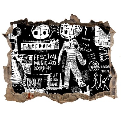 Adesivo buco nel muro Un'espressione artistica di libertà