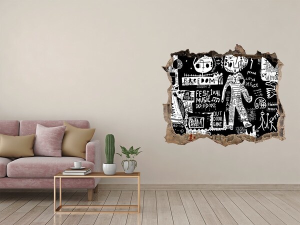 Adesivo buco nel muro Un'espressione artistica di libertà