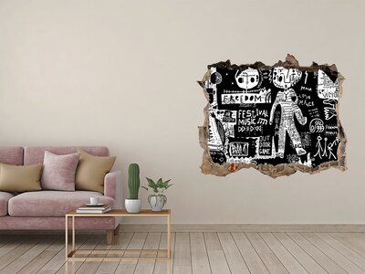 Adesivo buco nel muro Un'espressione artistica di libertà