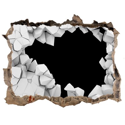 Finto buco nel muro 3D Un muro crollato affacciato sul vuoto