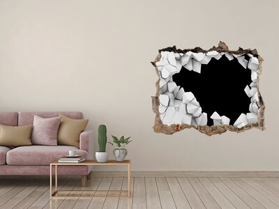 Finto buco nel muro 3D Un muro crollato affacciato sul vuoto