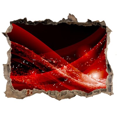 Sticker buco nel muro Vortice rosso nel cemento