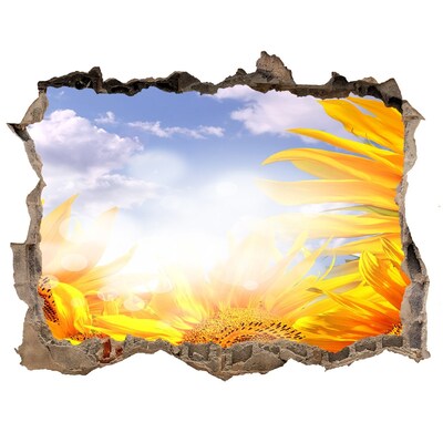 Sticker buco nel muro Girasoli alla luce del sole