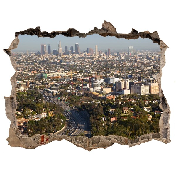 Finto buco nel muro 3D Vista di Los Angeles