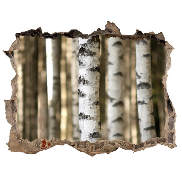 Sticker buco nel muro Un'oasi forestale in cemento