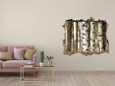 Sticker buco nel muro Un'oasi forestale in cemento