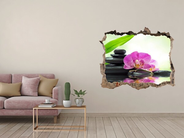 Sticker buco nel muro Rilassante giardino di orchidee