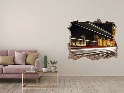 Sticker buco nel muro Monumenti londinesi di notte