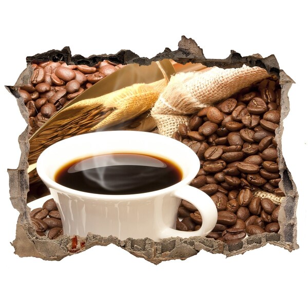 Adesivo buco nel muro Caffè con chicchi