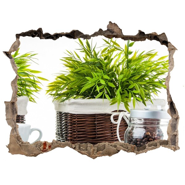 Sticker buco nel muro Un'oasi verde nel comfort di casa tua.