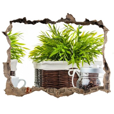 Sticker buco nel muro Un'oasi verde nel comfort di casa tua.