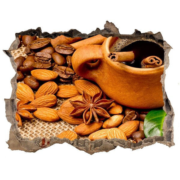 Finto buco nel muro 3D Caffè e spezie in stile rustico