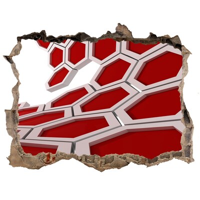 Finto buco nel muro 3D Labirinto rosso nel cemento