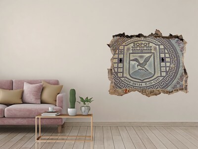 Sticker buco nel muro Sopot – Coperchio della fognatura comunale