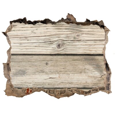 Adesivo buco nel muro Una tavola di legno in un buco nel muro