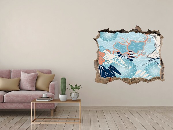 Sticker buco nel muro Il mondo sottomarino dei coralli