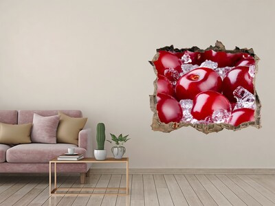 Finto buco nel muro 3D Ciliegie succose sul ghiaccio