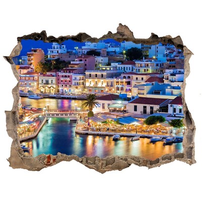 Sticker buco nel muro Una pittoresca cittadina costiera