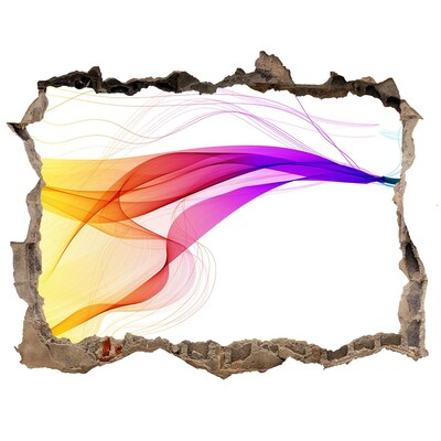 Sticker buco nel muro Un'esplosione di energia colorata