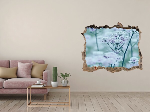 Adesivo buco nel muro Fiori tra le rovine del muro