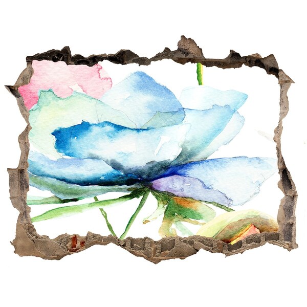 Finto buco nel muro 3D Un sogno floreale in cemento