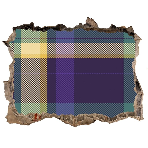 Sticker buco nel muro Motivo a scacchiera sulla parete