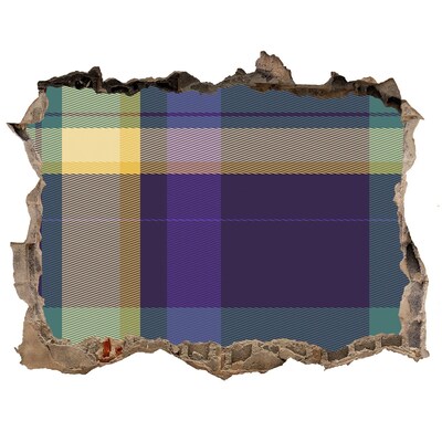 Sticker buco nel muro Motivo a scacchiera sulla parete