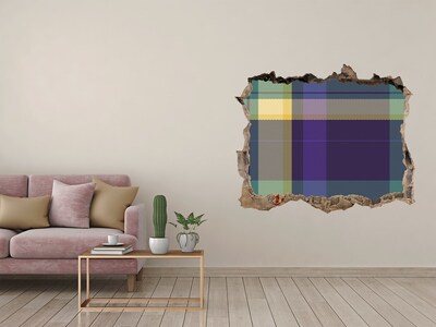 Sticker buco nel muro Motivo a scacchiera sulla parete