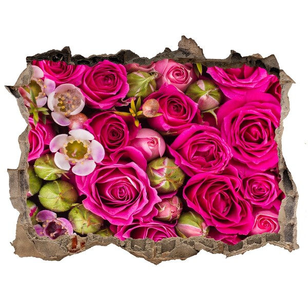 Adesivo buco nel muro Un'esplosione floreale di rose