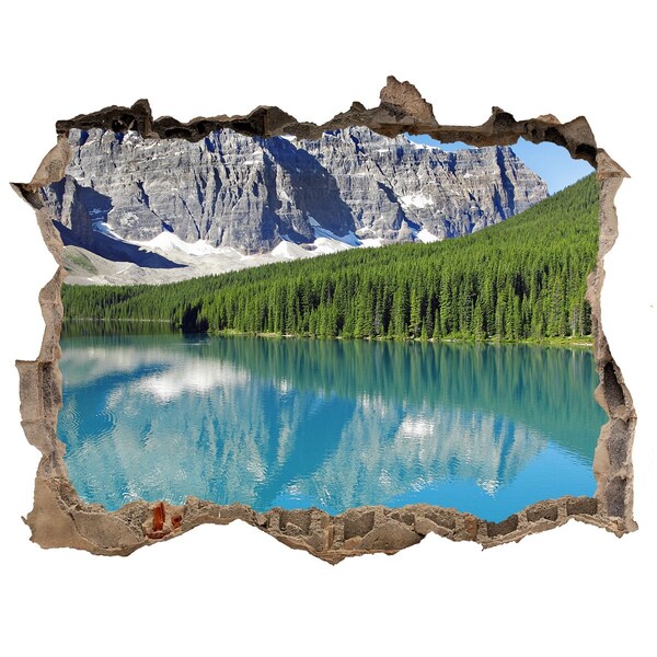 Sticker buco nel muro Paesaggio montano con lago