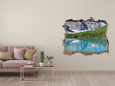 Sticker buco nel muro Paesaggio montano con lago