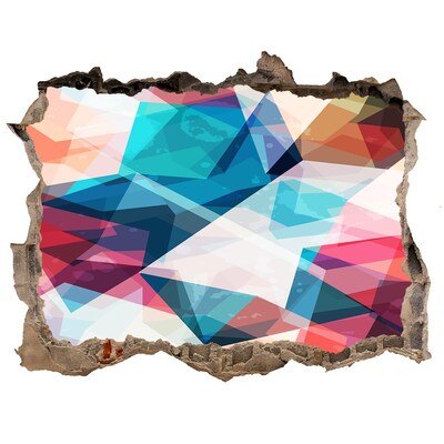 Finto buco nel muro 3D Un mondo cristallino e colorato